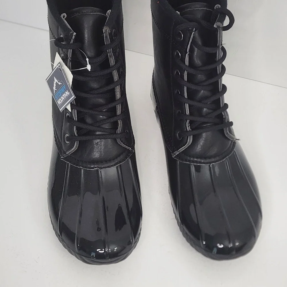 Stormy Mountain Duck Boots Black Baudette Lace Up Waterproof Women‎ Size 9M